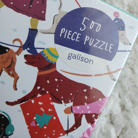 Anthropologie Winter Dogs Puzzle - 500 pieces - Picture 5 of 6